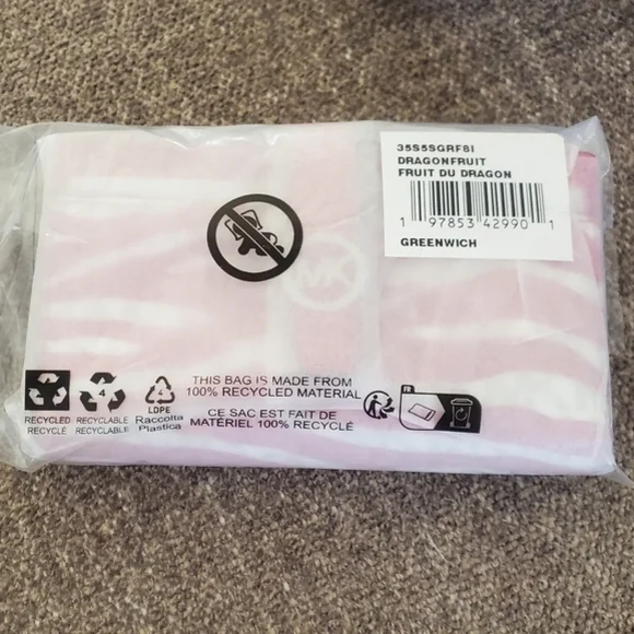 Greenwich Medium Zebra Signature Logo Wallet In Dragonfruit Hot Pink Billfold